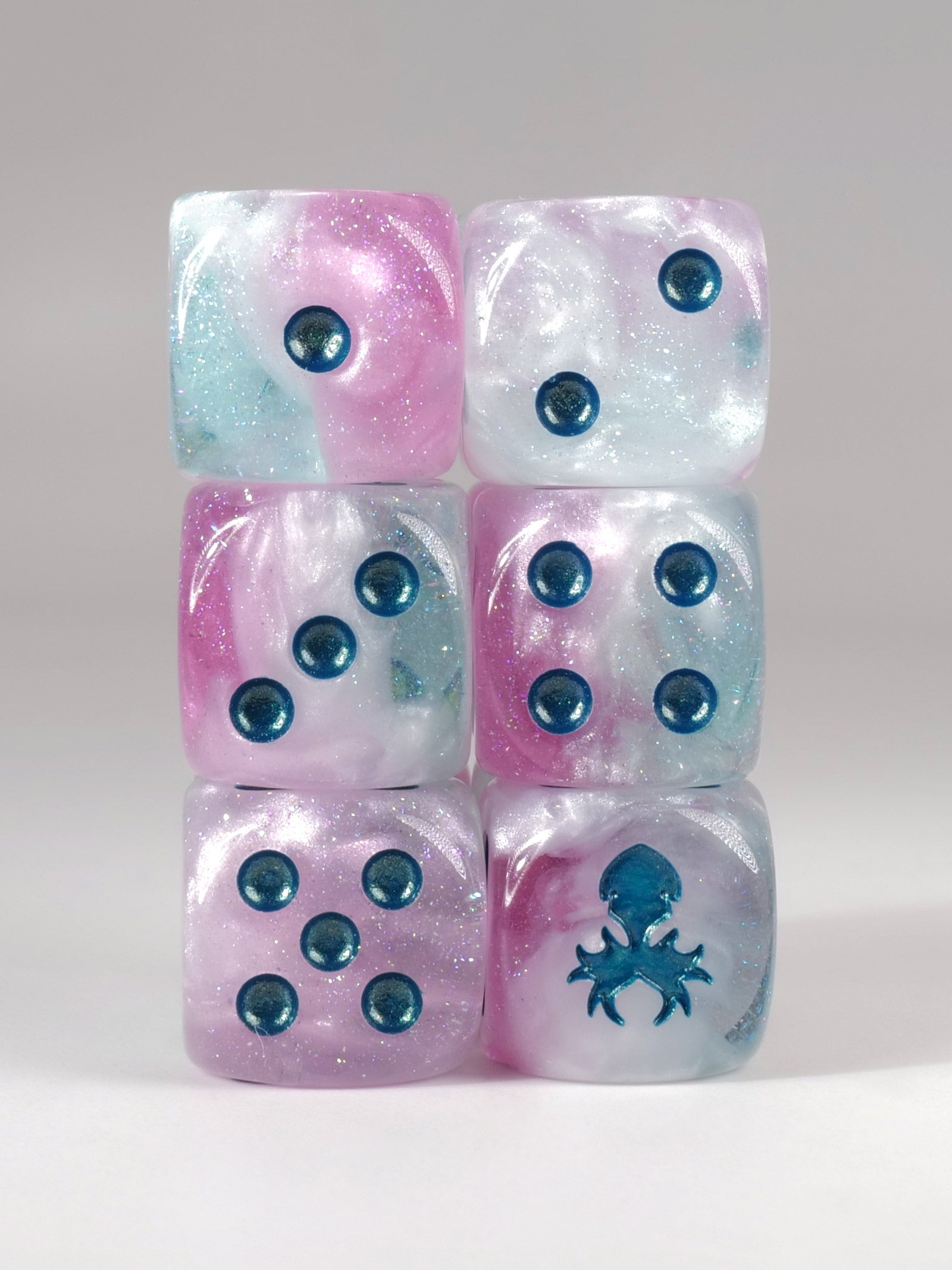 Snow Fairy D6 Pips 12pc Dice Set - 12mm